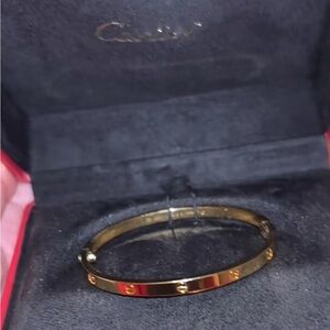 Cartier Red Gift Bag with Gold Logo